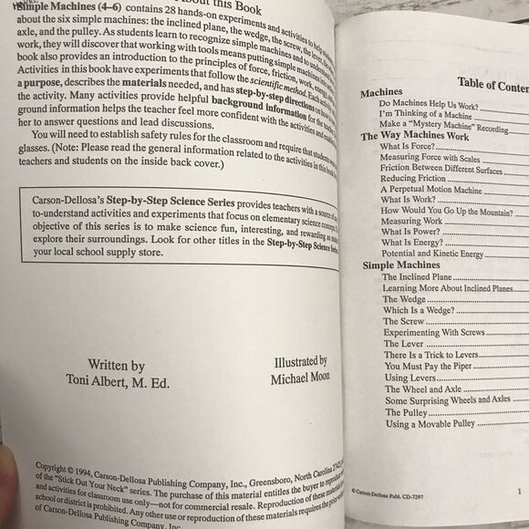 Step By Step Science Series: Simple Machines Grade 4-6 Carson-Dellosa - Picture 2 of 5